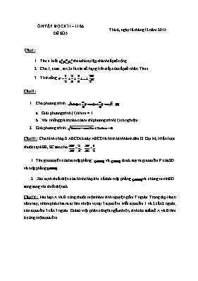 Ôn tập học kì I môn lớp 11 - Đề số 5
